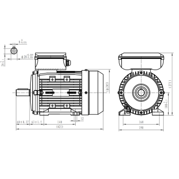 Silnik elektryczny jednofazowy 3kW 1400 obr/min. 100B3